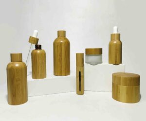 ss packaging Glass Bottle With Bamboo