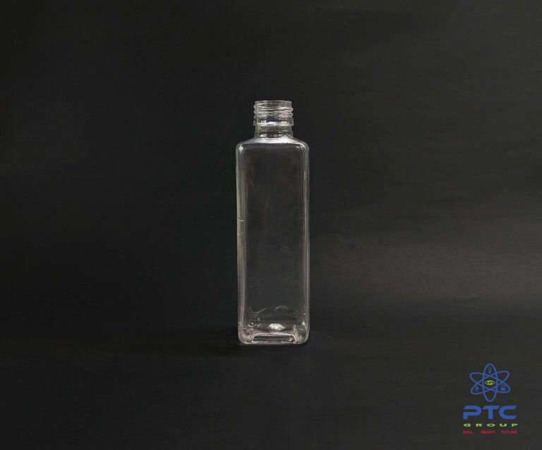 square clear bottle